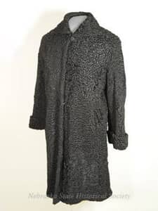 Hedwig Rosenberg's full-length black Persian lamb coat