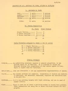 Typewritten analysis of D. P. Arrivals in Omaha, June 1949 through October 1949