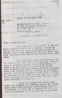 Letter from OSE Paris to Suzanne Bardon, March 20, 1945