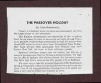 The Passover Holiday