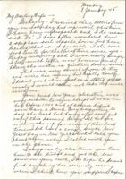Letter from Clarence Williams to Gretchen Williams, January 8, 1945