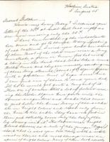 Letter from Clarence Williams to Gretchen Williams, August 5, 1945