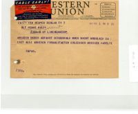 Telegram to Henry Wald, November 5, 1941