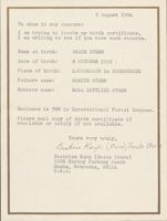 Birth Certificate Request
