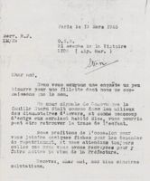Letter from OSE Paris to OSE Nice, March 13, 1945