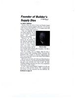 Founder of Builder's Supply Dies