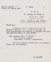 Letter from E. Masour to S. E. R. Paris, March 4, 1946