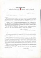 Union Pacific American Red Cross Letter