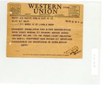 Telegram to Henry Wald, September 15, 1941