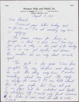 Letter from Irving Shapiro to Howard Shaff, August 14, 1984