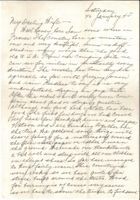 Letter from Clarence Williams to Gretchen Williams, January 20, 1945