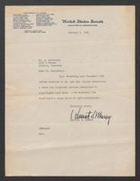 Letter from Kenneth S. Wherry to Alex Bernstein, January 8, 1949