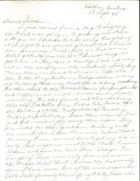 Letter from Clarence Williams to Gretchen Williams, September 18, 1945