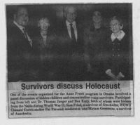 Survivors discuss Holocaust