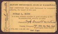 Norm Smith's Washington State Guard ID