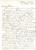 Letter from Clarence Williams to Gretchen Williams, October 16, 1945
