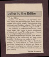 Letter to the Editor