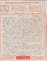 Letter from Clarence Williams to Gretchen Williams, February 19, 1945