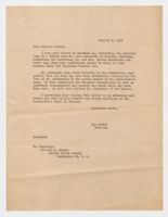 Letter from Ugo Carusi to Kenneth S. Wherry, January 5, 1949