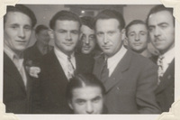 Ignac Grossman, second from right, and friends