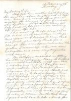 Letter from Clarence Williams to Gretchen Williams, February 15, 1945