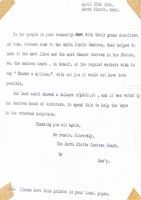 Thank You Letter from the North Platte Canteen Board, April 25, 1946