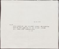 Message Regarding Beate and Suse's Travels, May 23, 1945