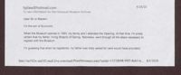 Email from Hershel Shapiro to the United States Holocaust Memorial Museum Archives, April 16, 2010