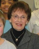 Bea Karp Posing with Students