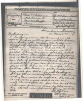 Letter from Clarence Williams to Gretchen Williams, March 22, 1945