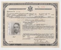 Alex Bernstein Citizenship Certificate