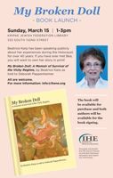 Poster for Bea Karp's Book Launch