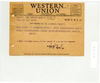 Telegram to Henry Wald, September 17, 1941