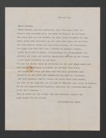 Letter from Max and Lilly Crohn to the Speier Family, November 10, 1944