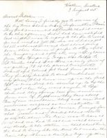 Letter from Clarence Williams to Gretchen Williams, August 8, 1945