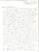 Letter from Clarence Williams to Gretchen Williams, October 7, 1945