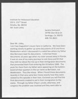 Letter from Sandra Dolmatch to Scott Littky Regarding Modenstein Documents