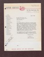 Letter from Arthur Greenleigh to Paul Veret, May 8, 1950