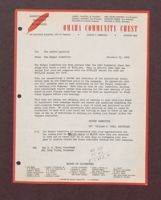 Letter from William A. Sohl to Omaha Community Chest Member Agencies, November 25, 1949