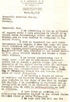 Letter from Hans Gossman Accompanying Affidavit, September 15, 1938