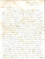 Letter from Clarence Williams to Gretchen Williams, September 5, 1945