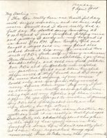 Letter from Clarence Williams to Gretchen Williams, April 9, 1945