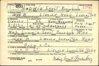 Draft Card for Ludwig Ernst Rosenberg