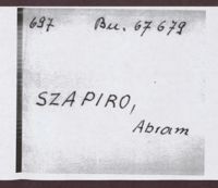 Abraham Szapiro Records