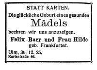 Hannie Wolf&#039;s Birth Announcement