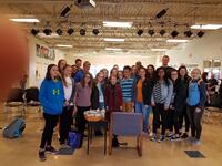 Bea Karp with Students