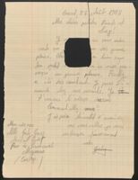 Letter from Gerty Gross to Beate Stern (Bea Karp), August 27, 1943