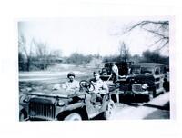 Maurice Udes in a Jeep