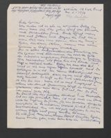 Letter from Max and Hilde Lehmann to the Speier Family, December 6, 1938
