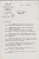 Letter from SER Paris to OSE Paris with inquiries about Beate and Susie Stern, February 25, 1946